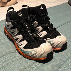 Salomon Men's Sneakers - Black, White, and Orange